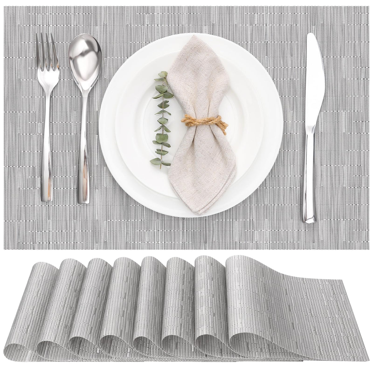 Myir JUN Placemats Set of 8 Kitchen and Dining Table Placemats
