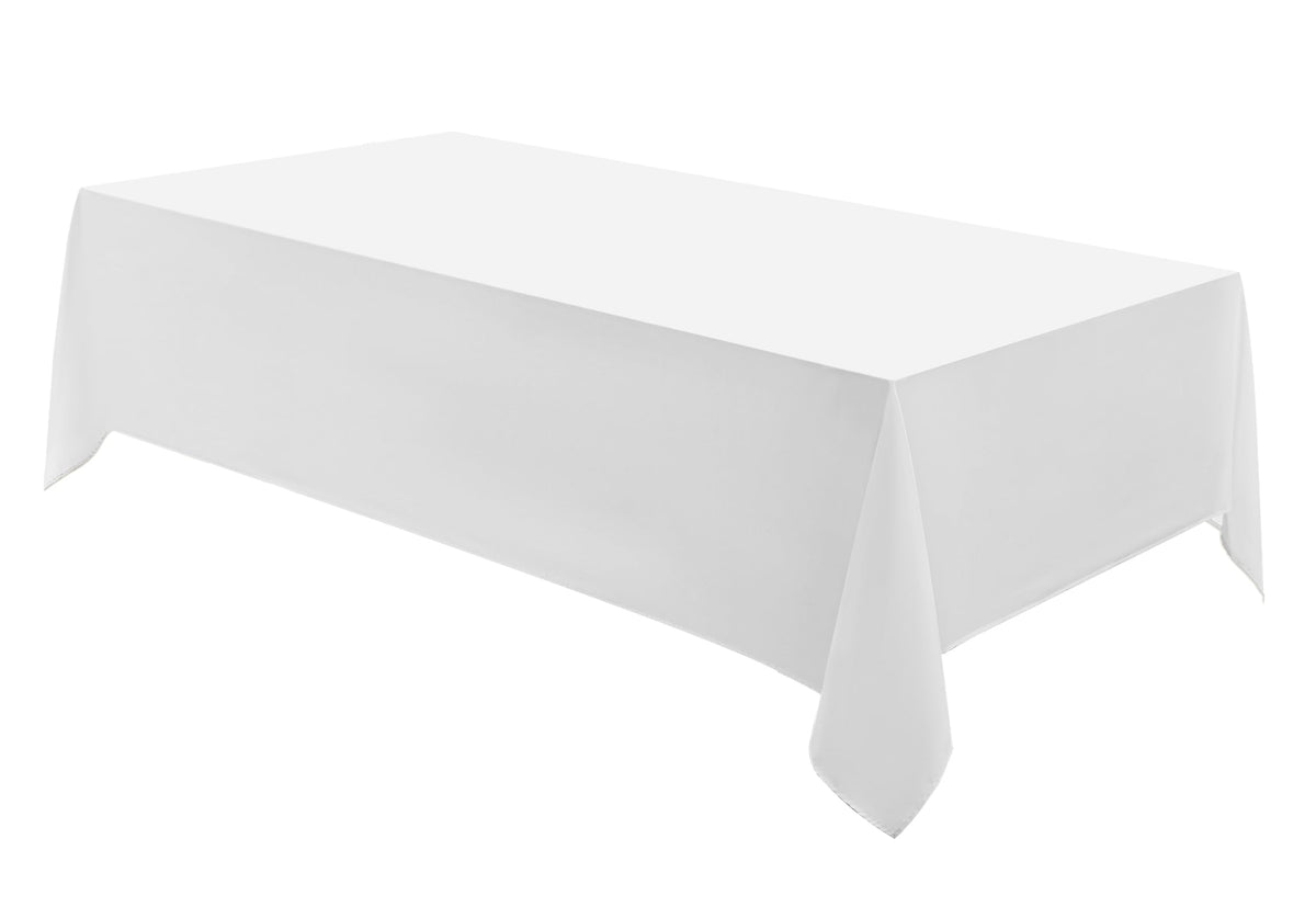 2 Pack Ivory Rectangle Tablecloths 90x132 Inch for 6ft Tables