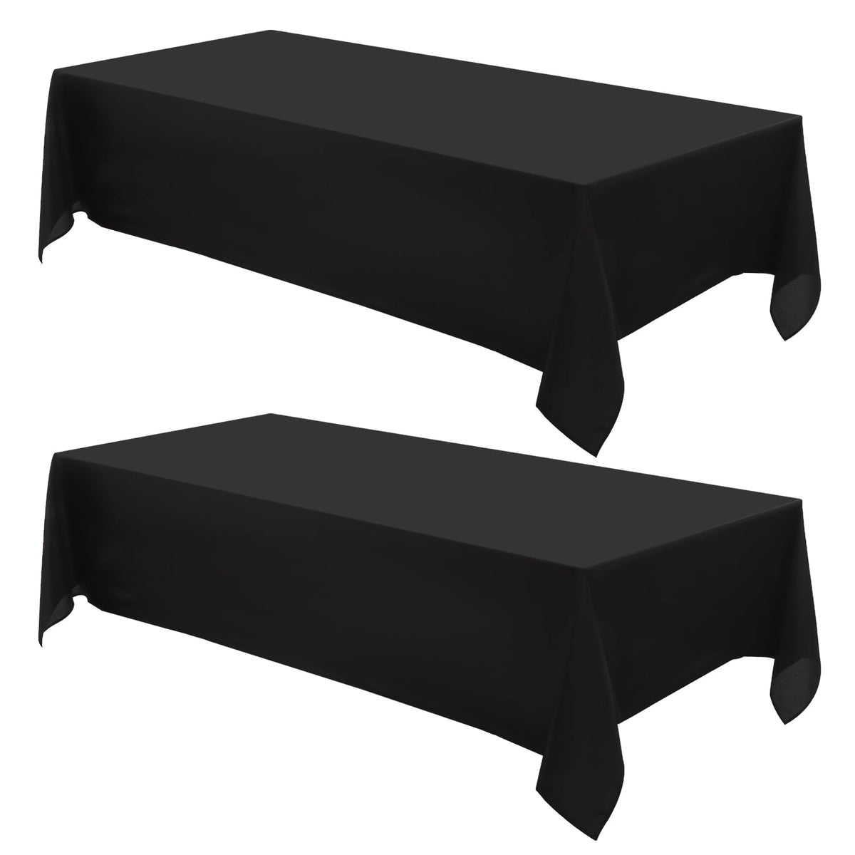 2 Pack Ivory Rectangle Tablecloths 90x132 Inch for 6ft Tables