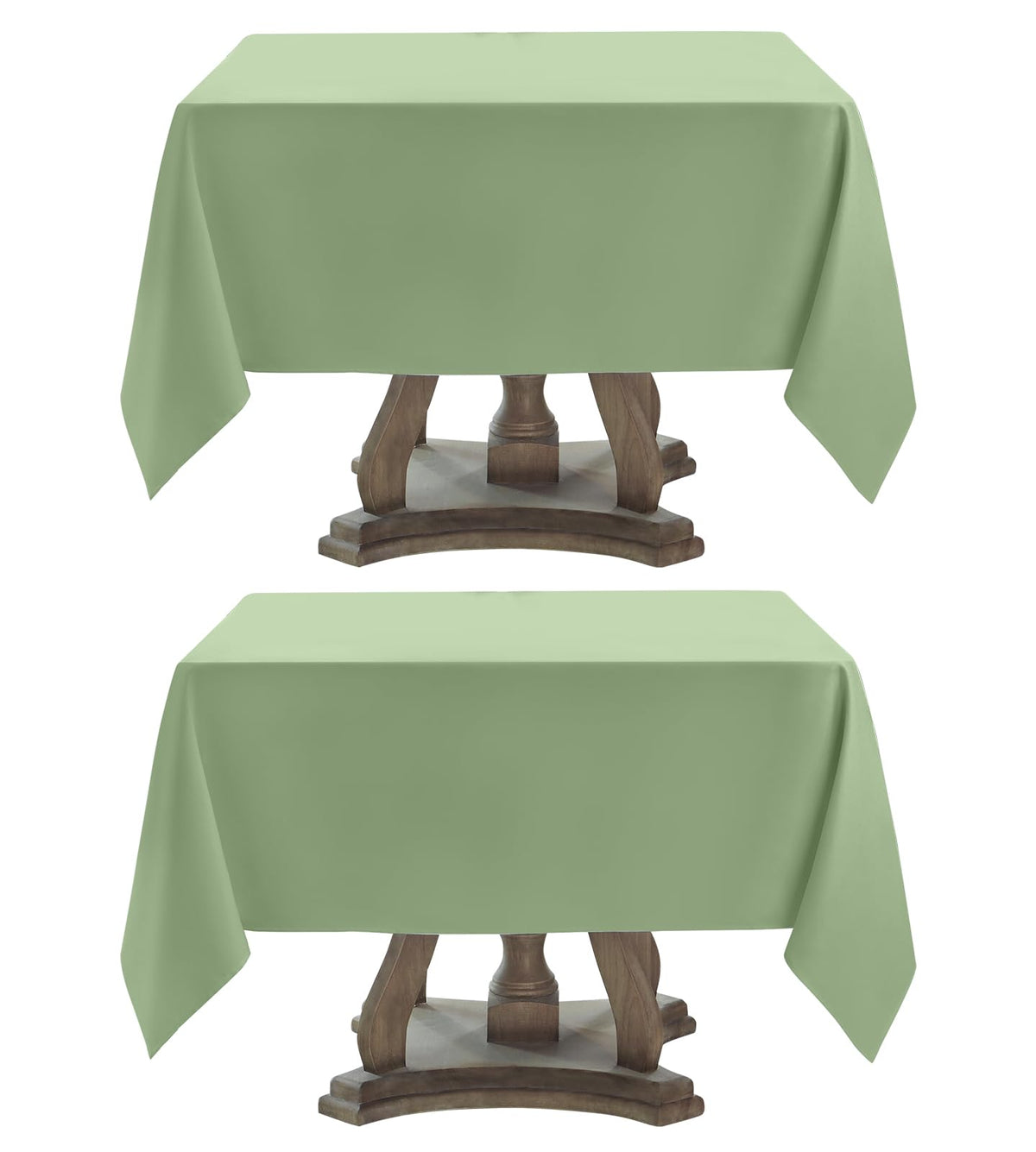 2 Pack Ivory Rectangle Tablecloths 90x132 Inch for 6ft Tables