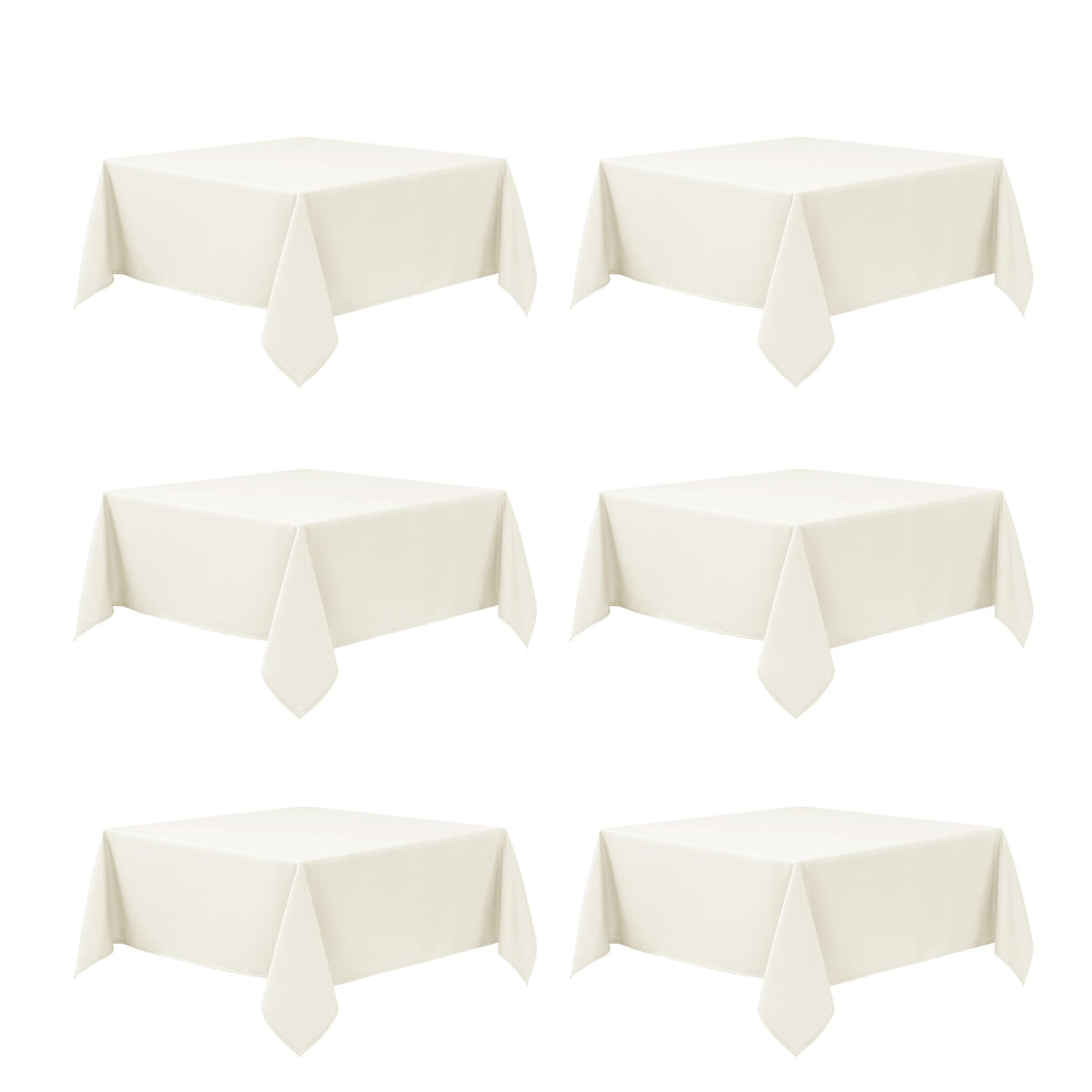 10-Pack White Tablecloths for Rectangle Tables, 60 x 102 Inches