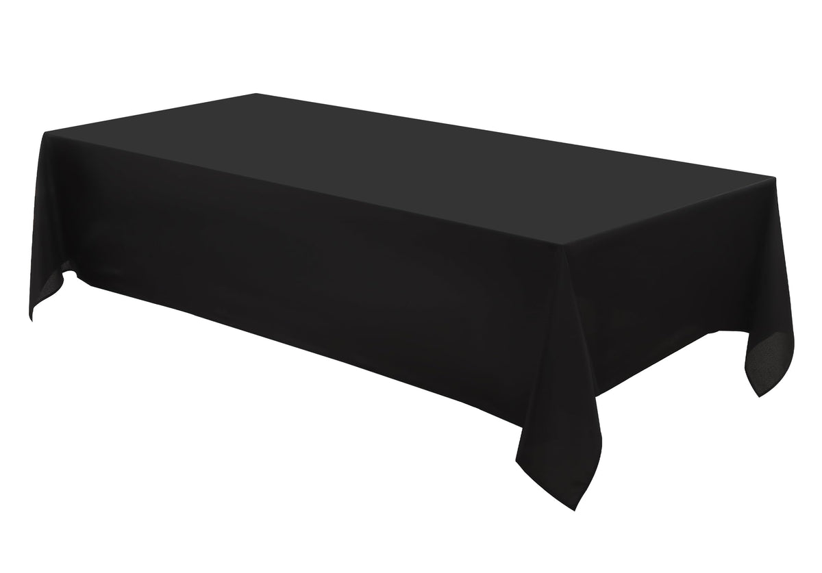 2 Pack Ivory Rectangle Tablecloths 90x132 Inch for 6ft Tables