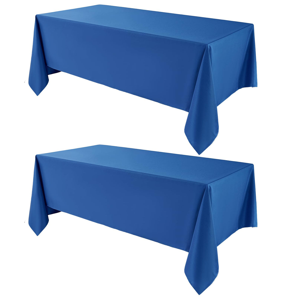 2 Pack Ivory Rectangle Tablecloths 90x132 Inch for 6ft Tables