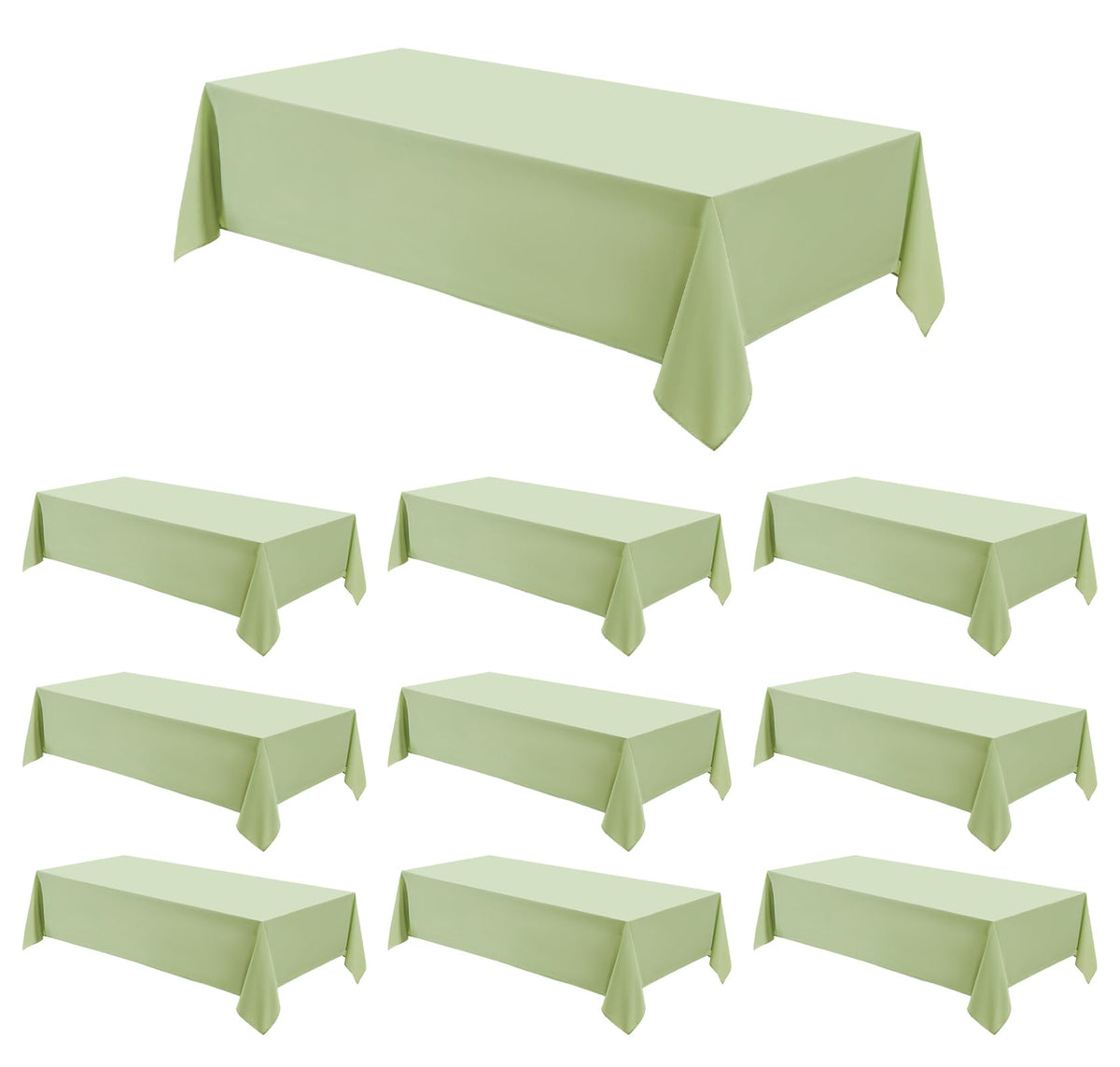 2 Pack Ivory Rectangle Tablecloths 90x132 Inch for 6ft Tables