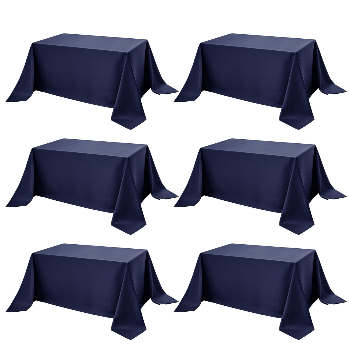 10-Pack White Tablecloths for Rectangle Tables, 60 x 102 Inches