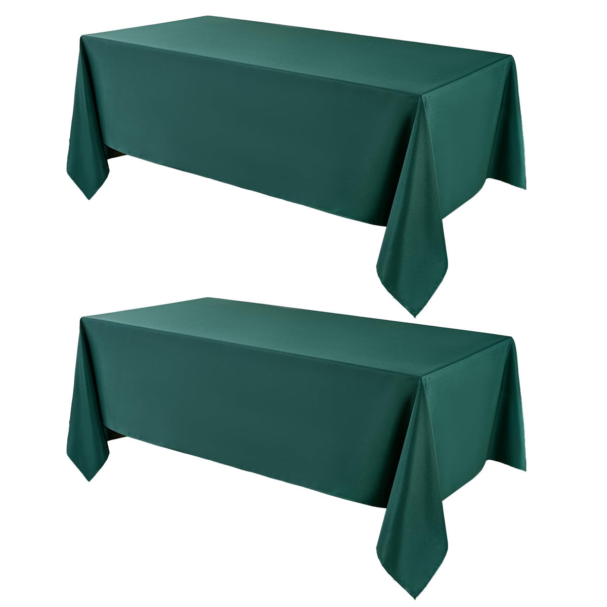 2 Pack Ivory Rectangle Tablecloths 90x132 Inch for 6ft Tables