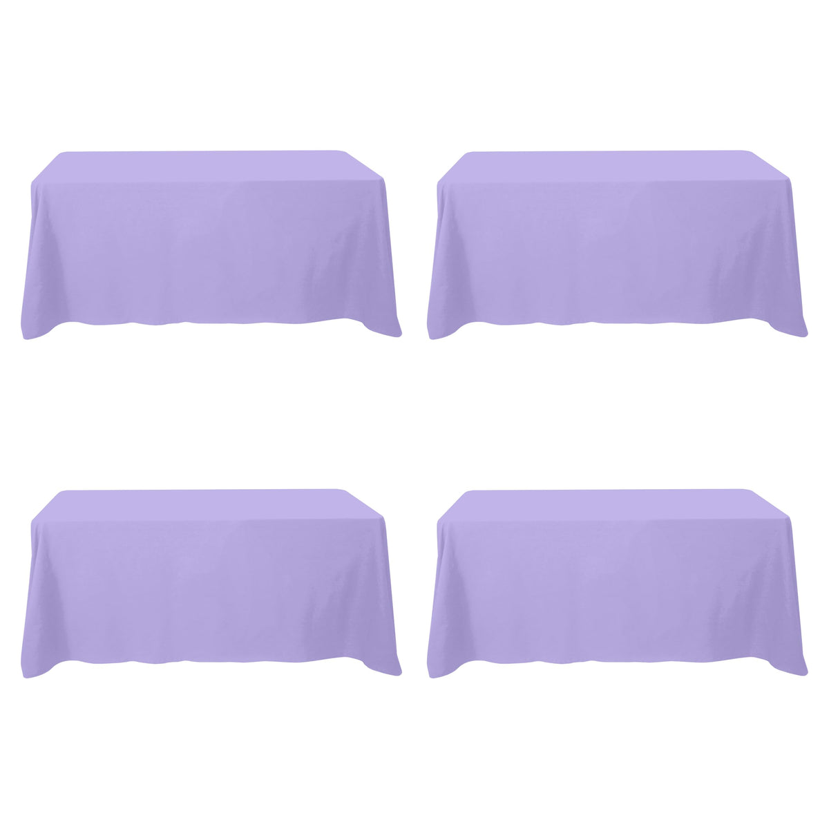 BRILLMAX 6 Pack Ivory Tablecloths 60x102 Inch for 6ft Rectangle Tables