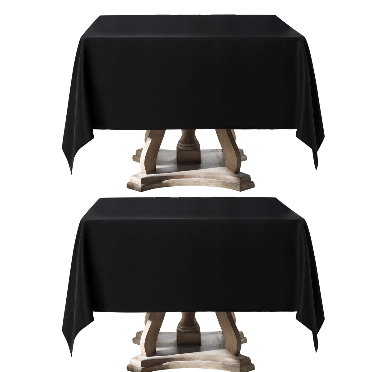 2 Pack Ivory Rectangle Tablecloths 90x132 Inch for 6ft Tables