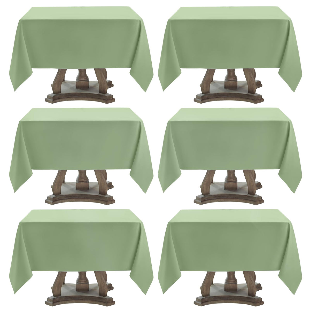 2 Pack Ivory Rectangle Tablecloths 90x132 Inch for 6ft Tables
