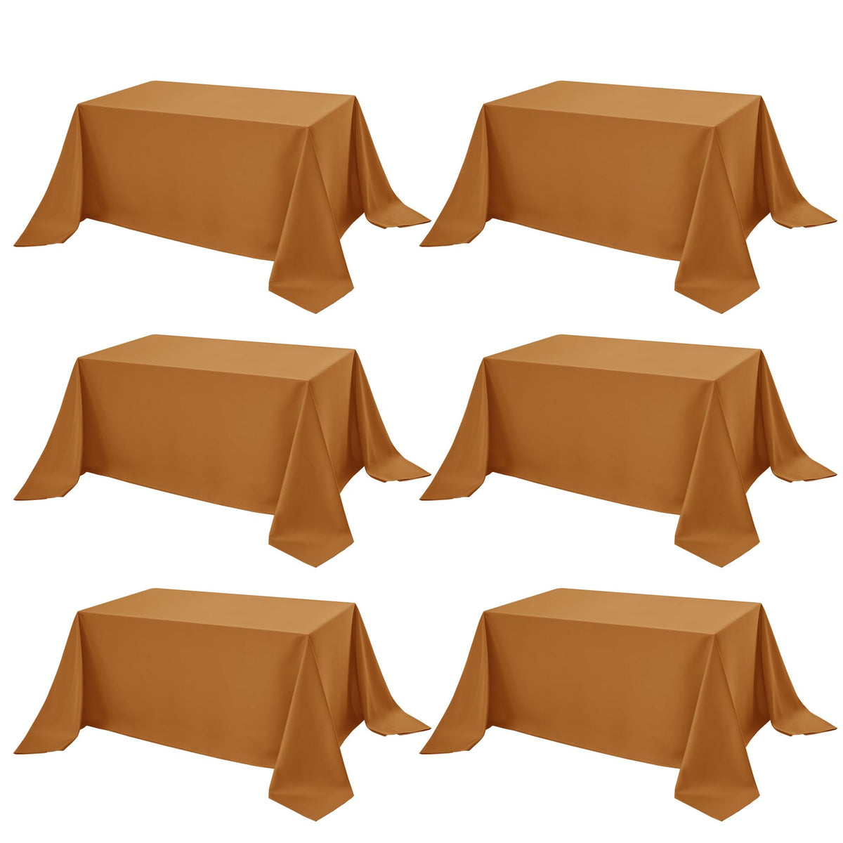 10-Pack White Tablecloths for Rectangle Tables, 60 x 102 Inches
