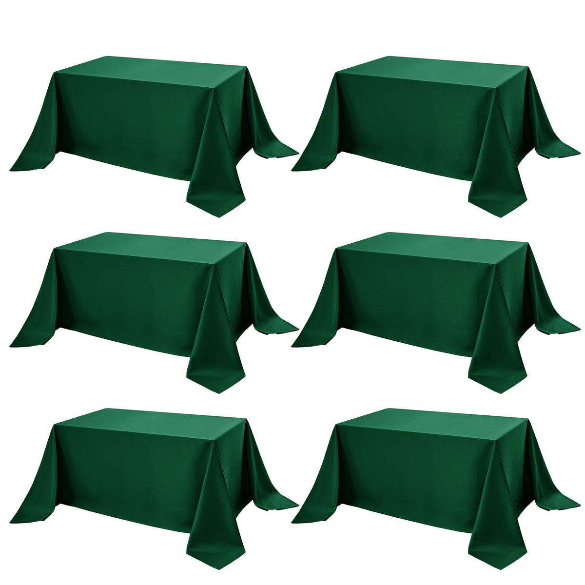 10-Pack White Tablecloths for Rectangle Tables, 60 x 102 Inches
