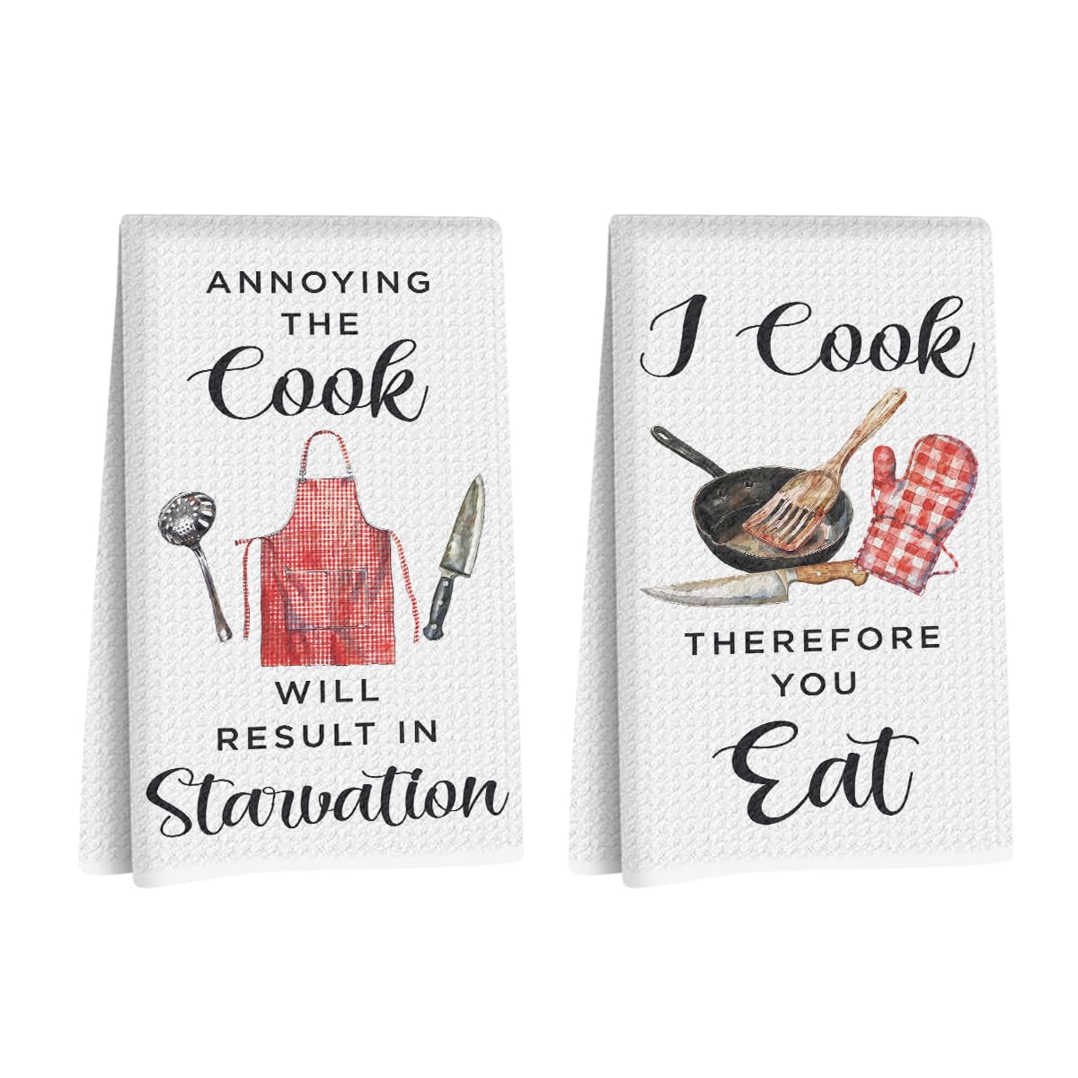 2 Pcs Gnome Heart Kitchen Towels Decorative Hand Towels