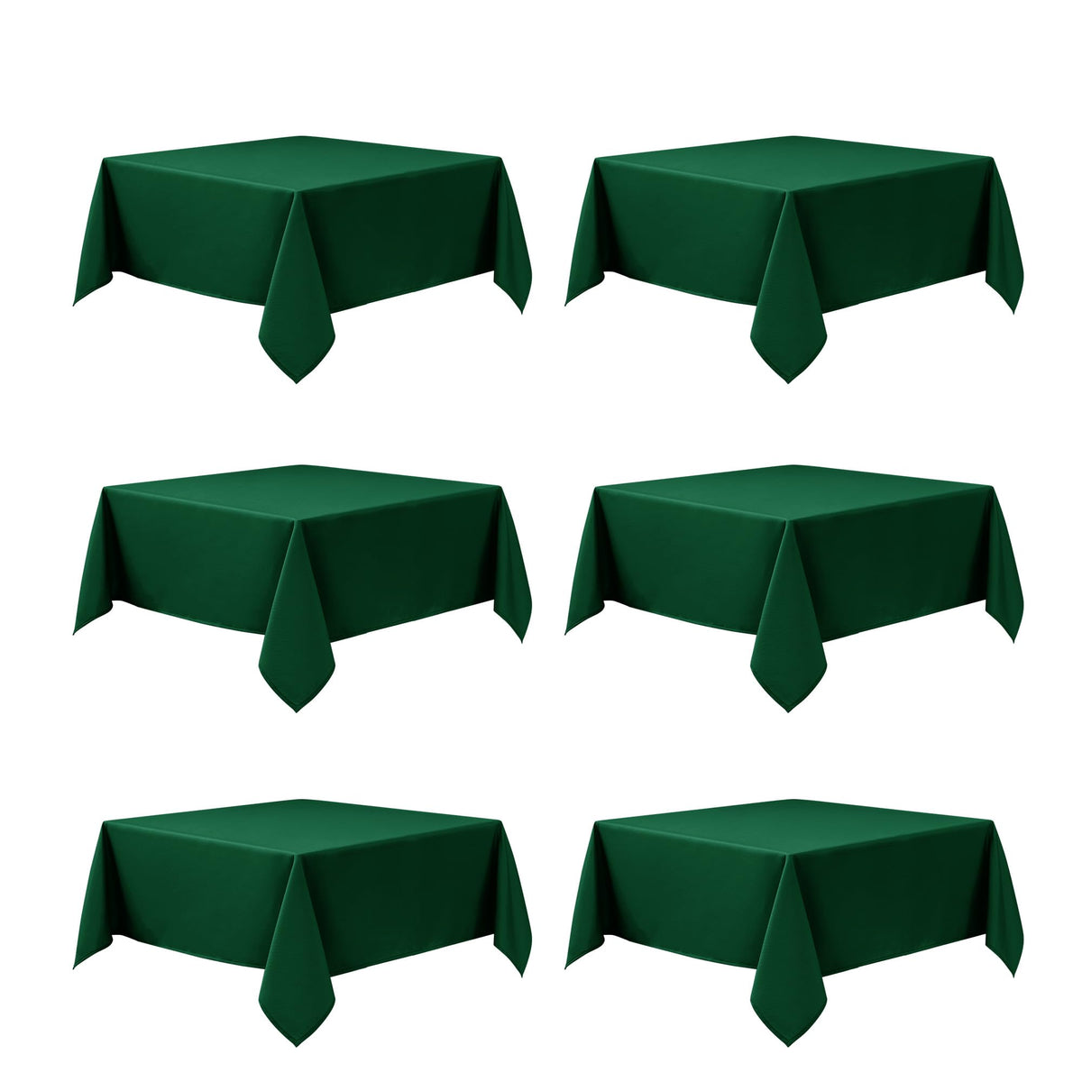 10-Pack White Tablecloths for Rectangle Tables, 60 x 102 Inches