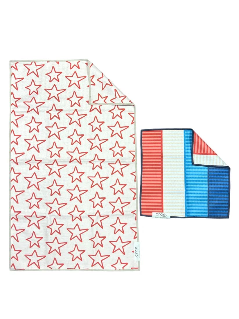 Double-Sided Microfiber Hand Towels, Waffle Kitchen Towels Set for Home Use