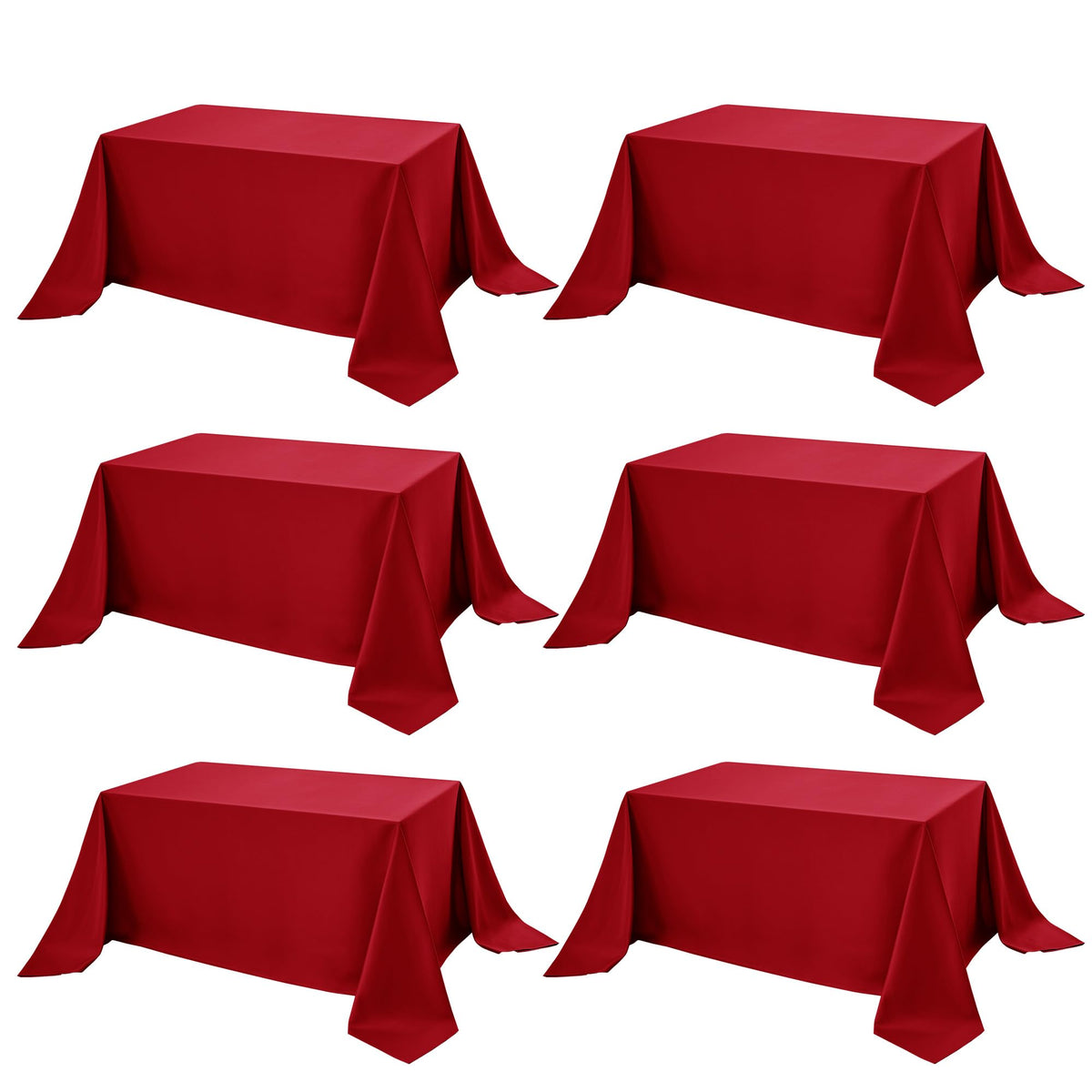 10-Pack White Tablecloths for Rectangle Tables, 60 x 102 Inches