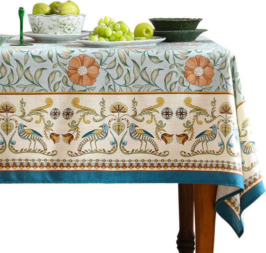 patdrea Vintage French Linen Tablecloth,Rectangular,79"x55"-Wensel