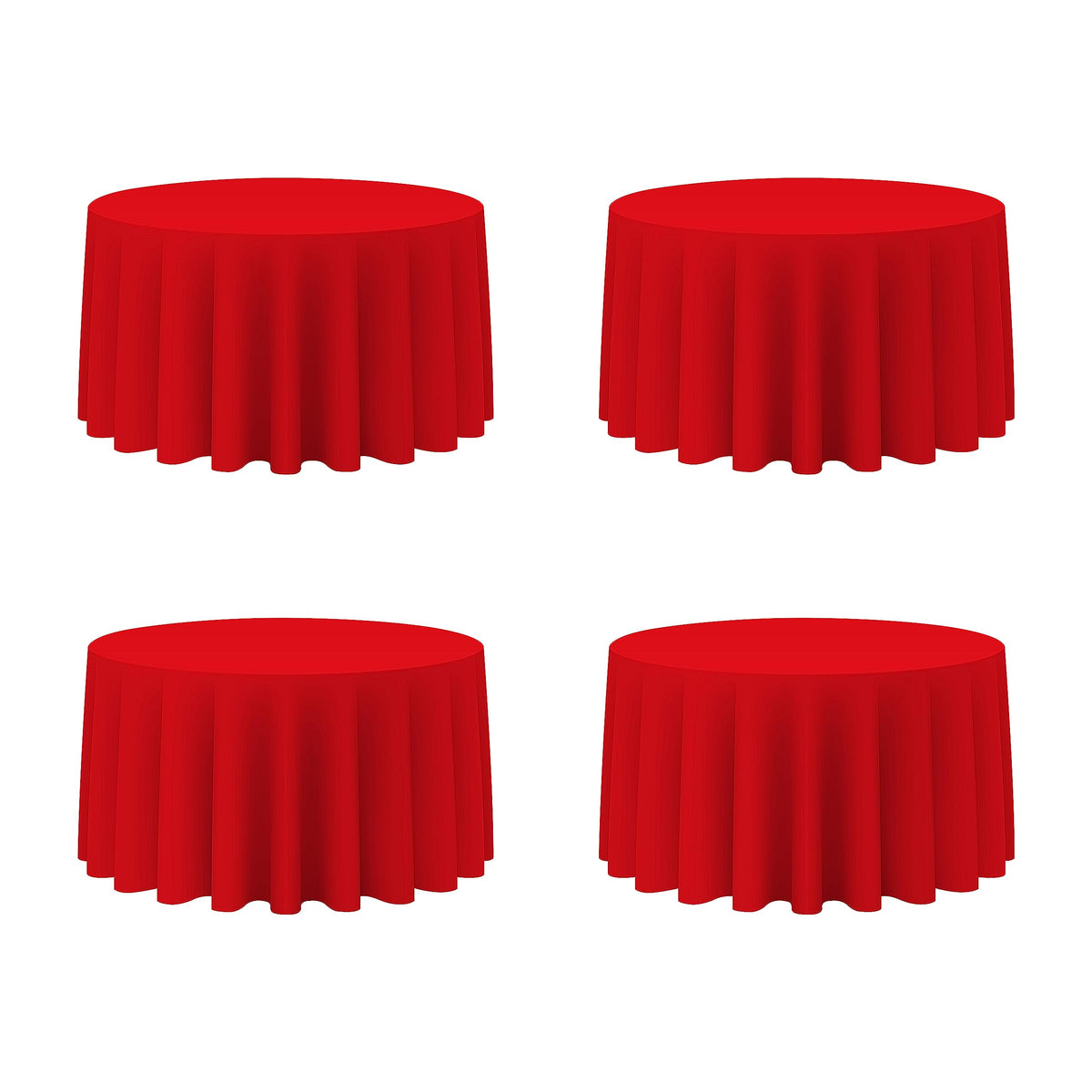 BRILLMAX 6 Pack Navy Blue Round Tablecloths 120 Inch for 60" Tables