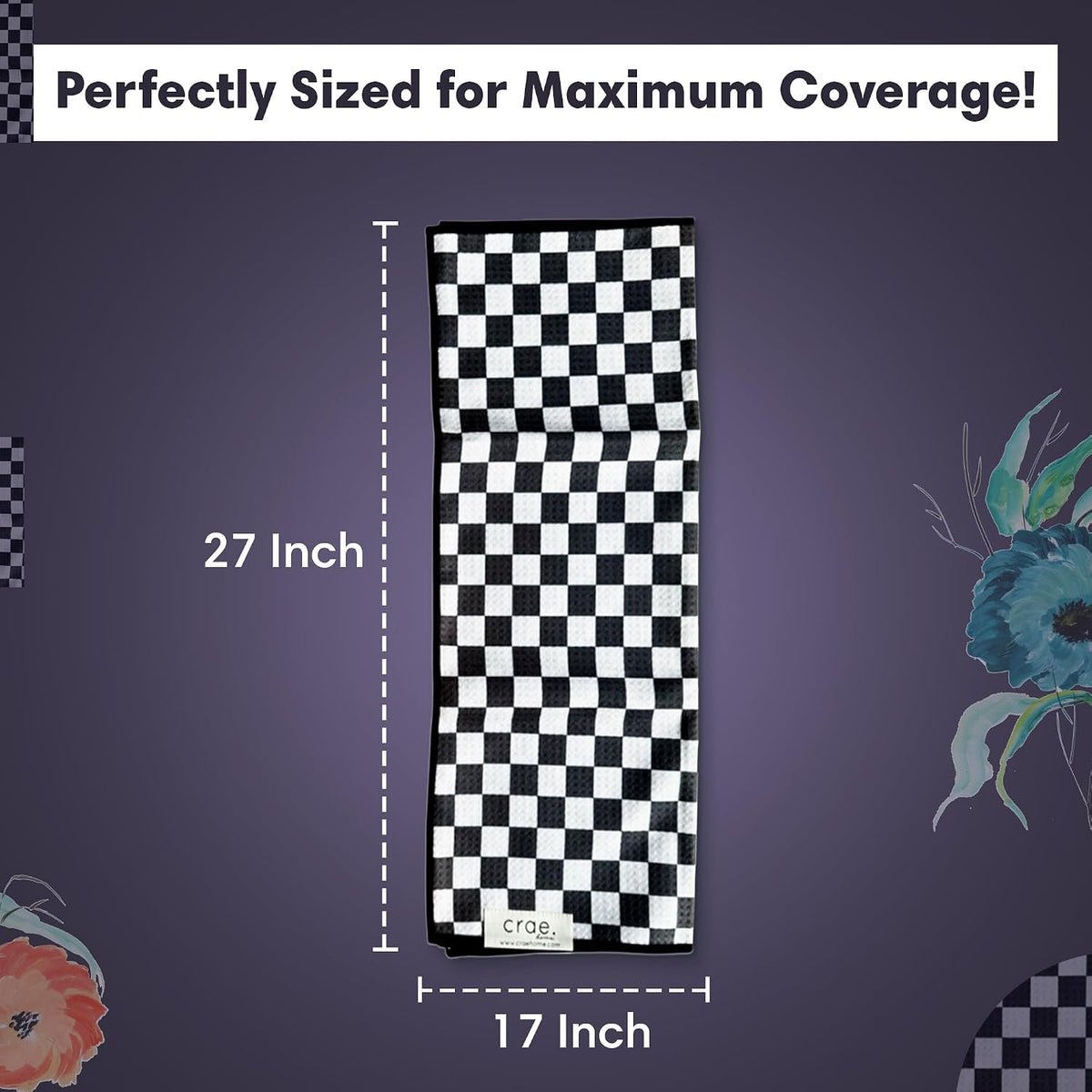Double-Sided Microfiber Hand Towels, Waffle Kitchen Towels Set for Home Use