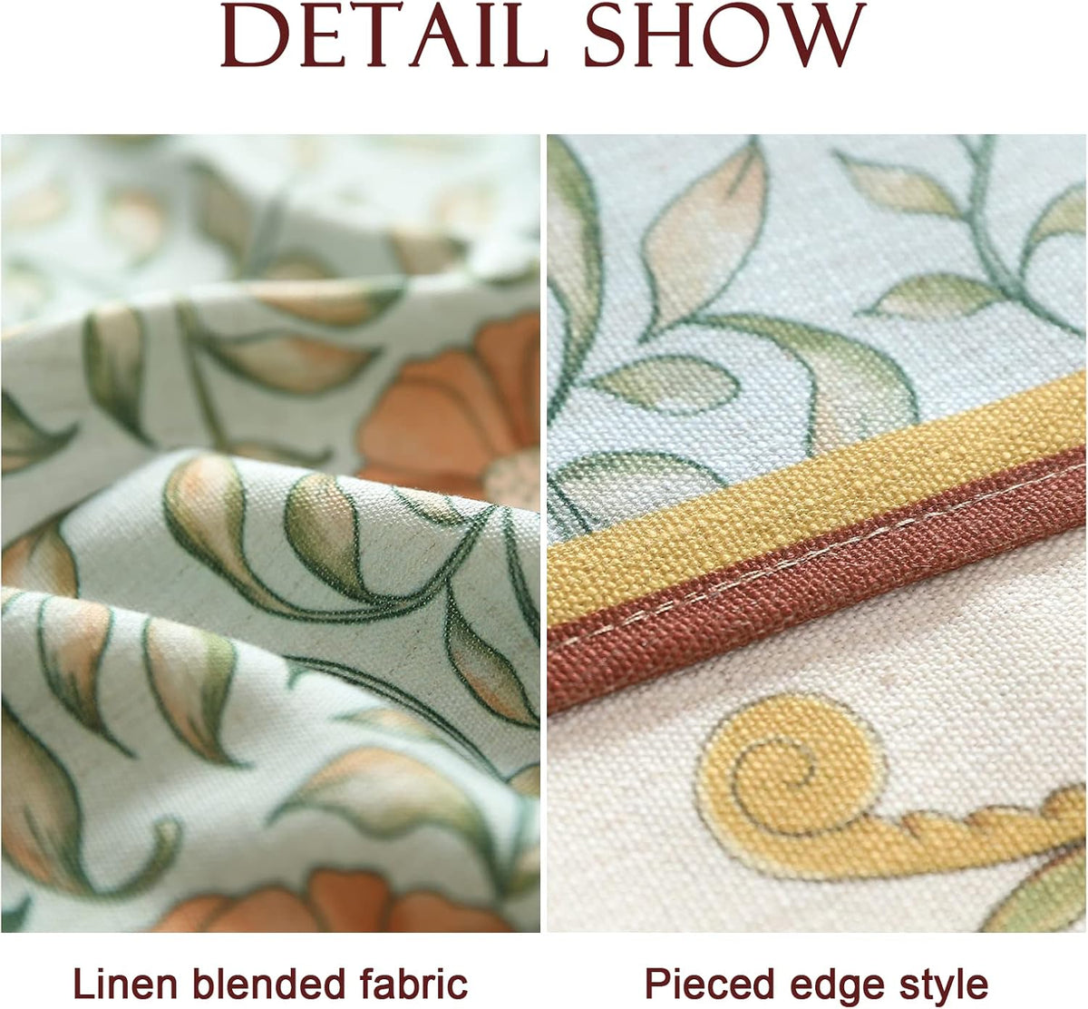 patdrea Vintage French Linen Tablecloth,Rectangular,79"x55"-Wensel
