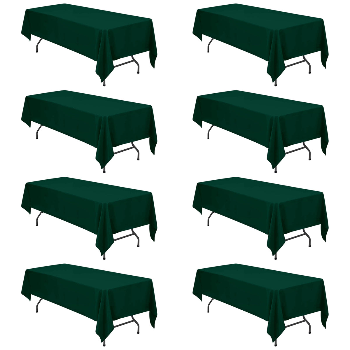 BRILLMAX 6 Pack Ivory Tablecloths 60x102 Inch for 6ft Rectangle Tables