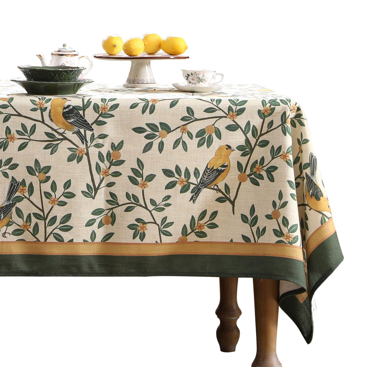patdrea Vintage French Linen Tablecloth,Rectangular,79"x55"-Wensel