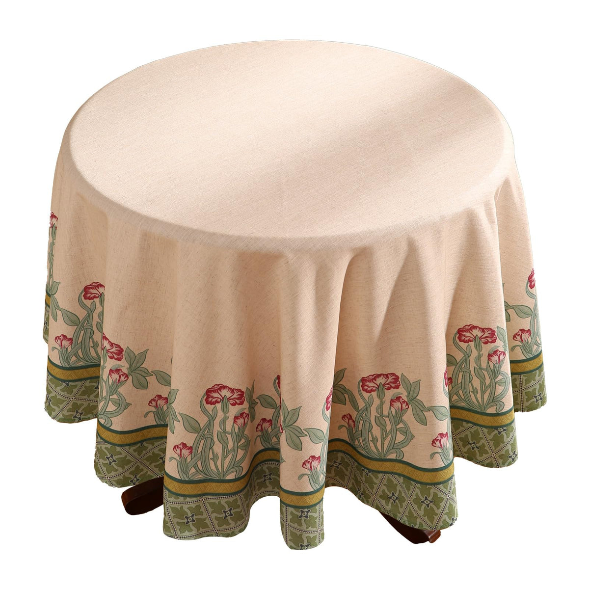 patdrea Vintage French Linen Tablecloth,Rectangular,79"x55"-Wensel