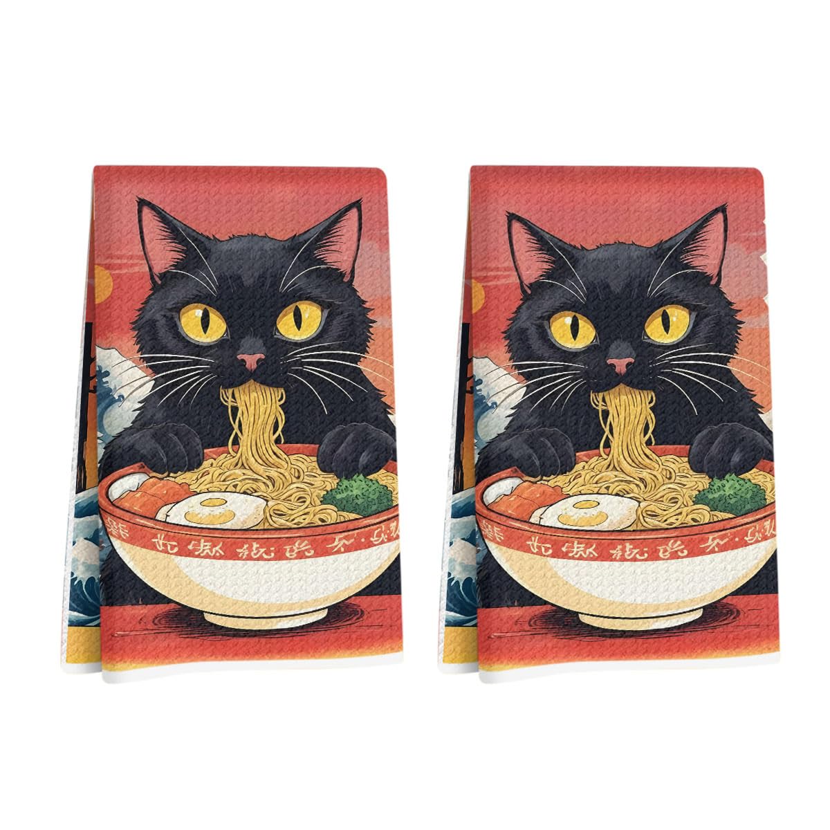 2 Pcs Gnome Heart Kitchen Towels Decorative Hand Towels