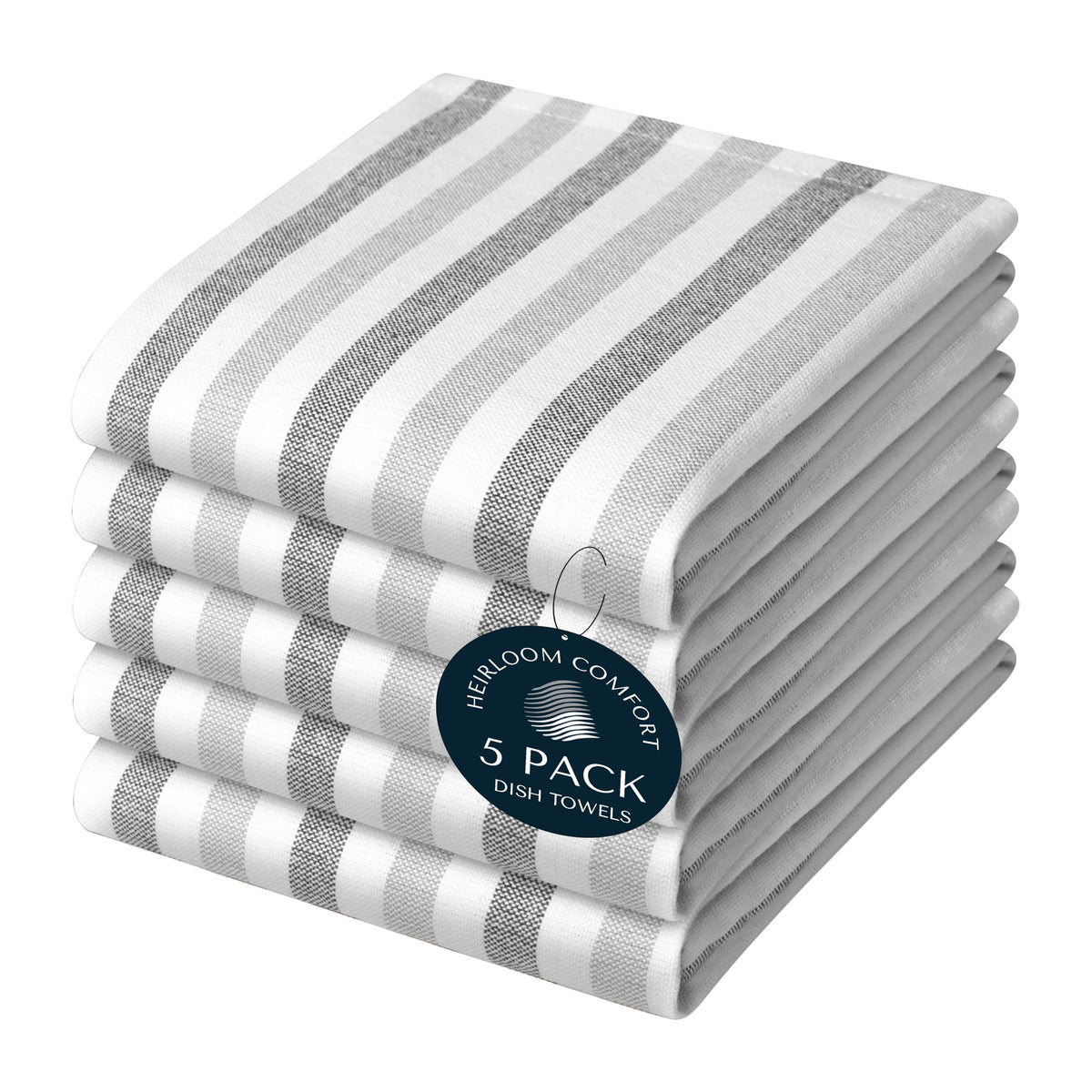 Fiesta Stripe Kitchen Towels 12 Pack, 18x26 Inch, 100% Cotton, Super Absorbent & Quick Dry, Durable Dish Towel for Drying Dishes, Machine Washable, Everyday Use, Orange & Yellow
