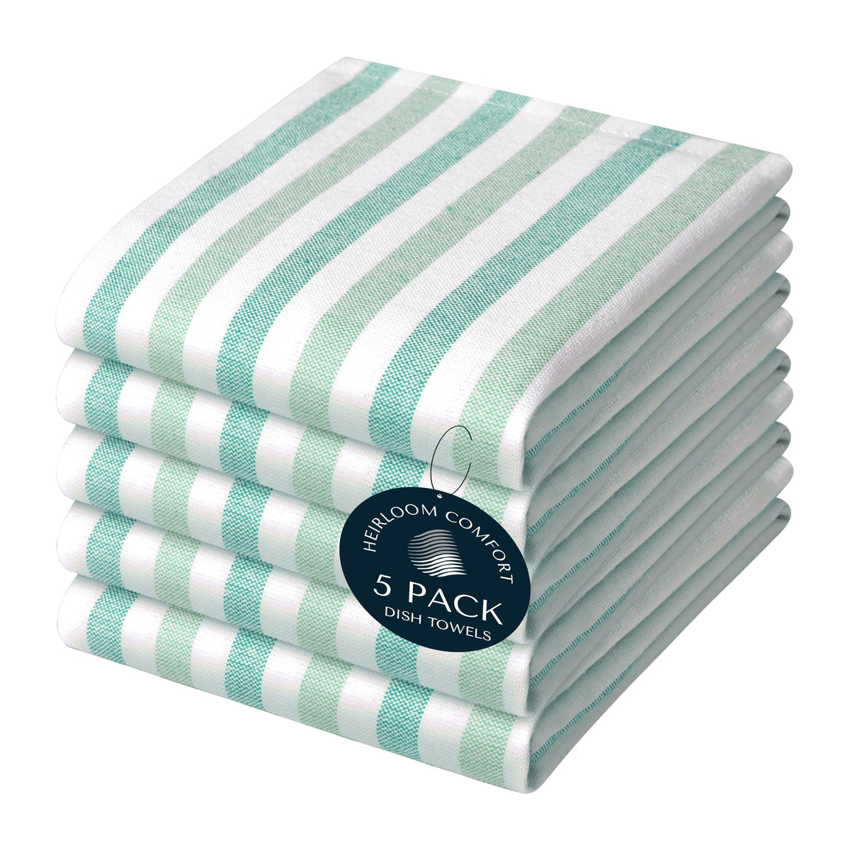 Fiesta Stripe Kitchen Towels 12 Pack, 18x26 Inch, 100% Cotton, Super Absorbent & Quick Dry, Durable Dish Towel for Drying Dishes, Machine Washable, Everyday Use, Orange & Yellow