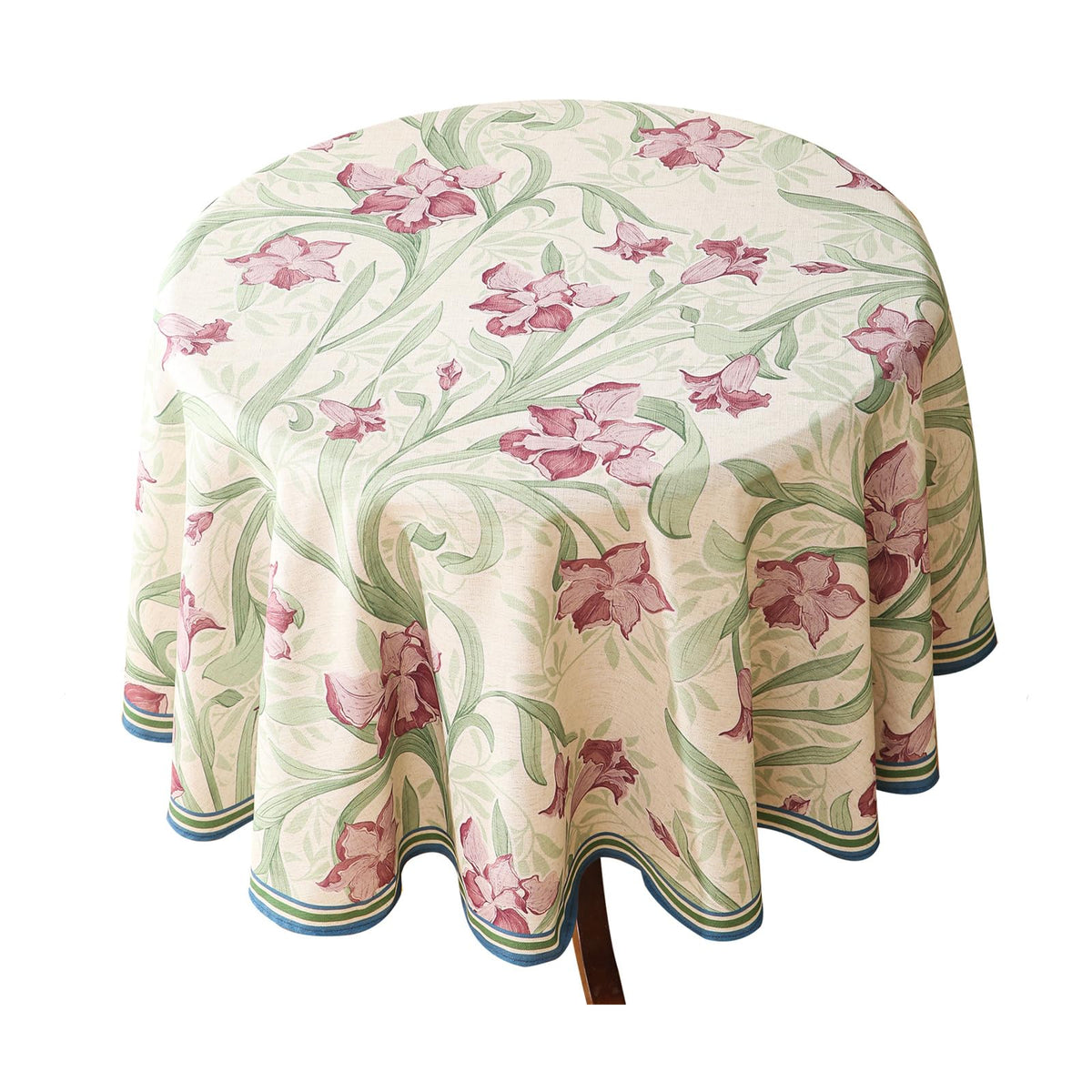 patdrea Vintage French Linen Tablecloth,Rectangular,79"x55"-Wensel