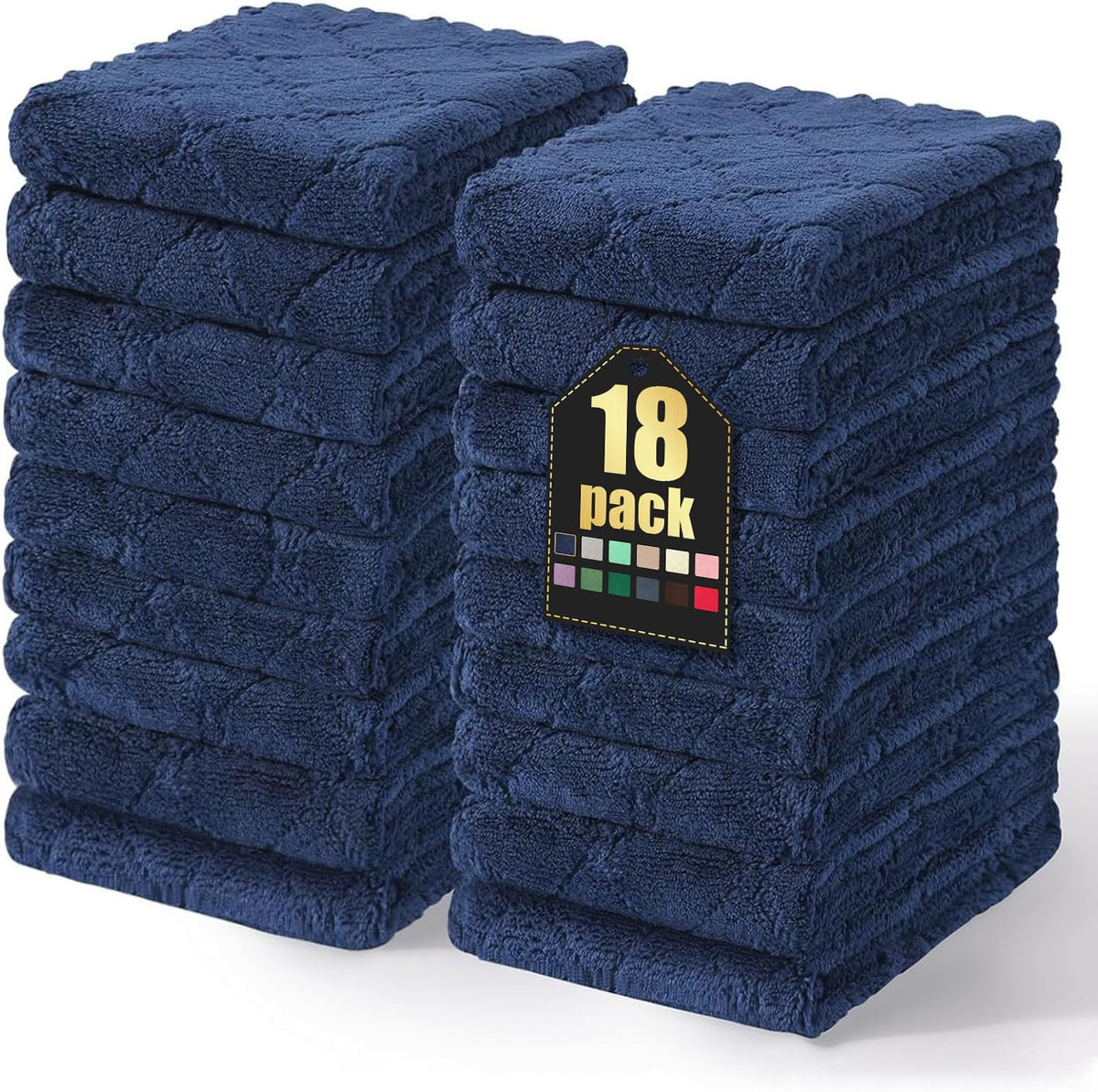 Homaxy 12 Pack Super Soft & Absorbent Dish Cloths, 10" x 10", Grass Green