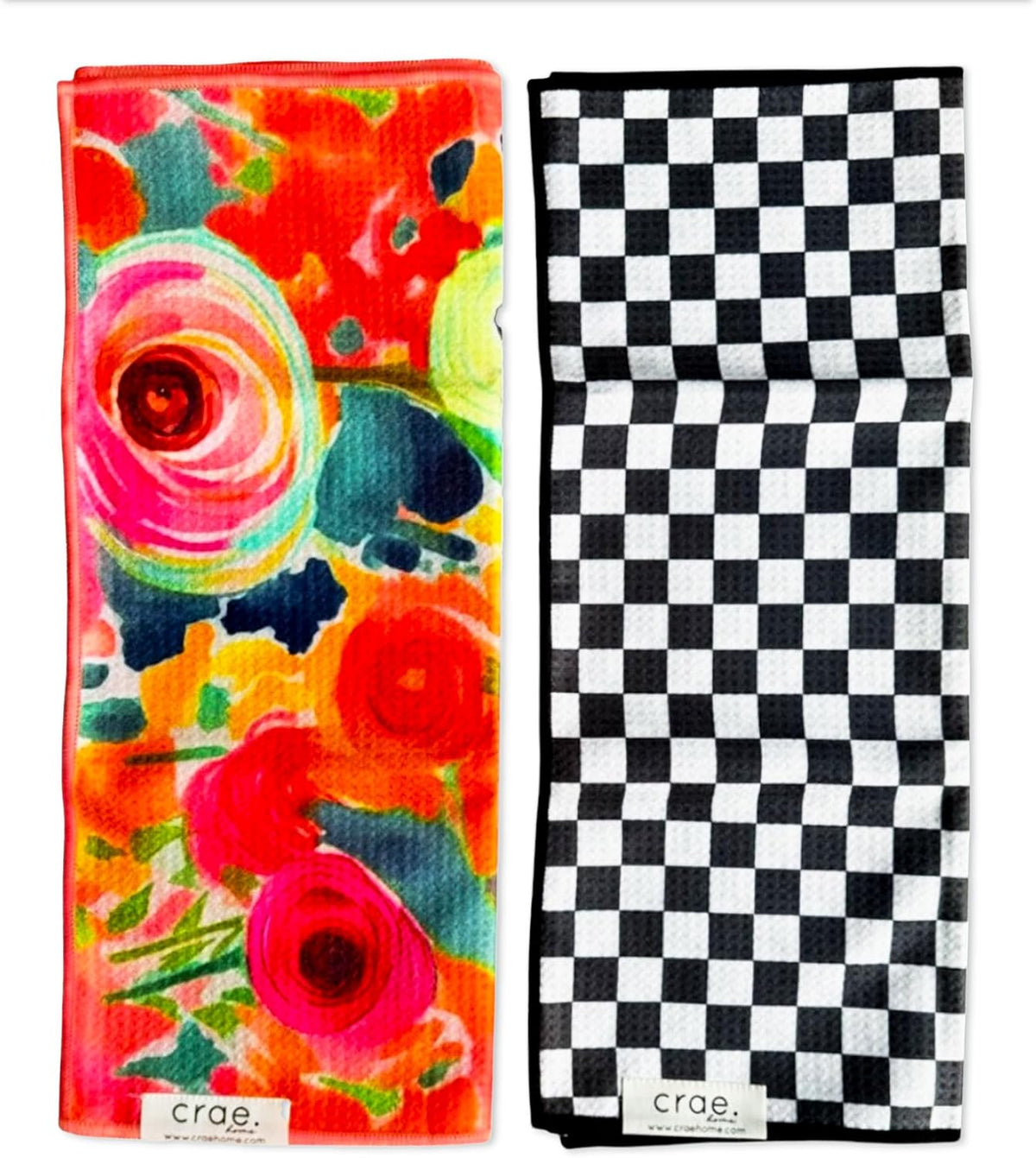 Double-Sided Microfiber Hand Towels, Waffle Kitchen Towels Set for Home Use