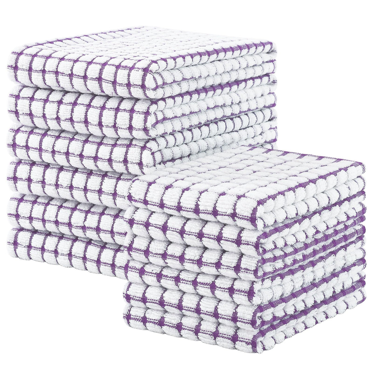 Kitinjoy 12 Pack Dishcloths and Kitchen Towels Sets, Mixed Colors