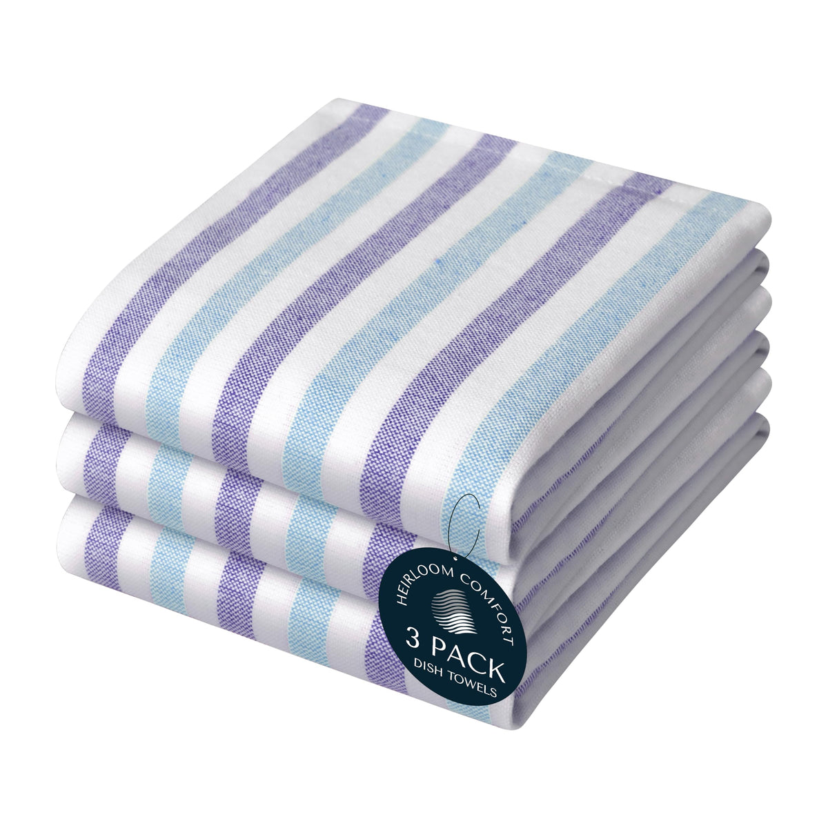 Fiesta Stripe Kitchen Towels 12 Pack, 18x26 Inch, 100% Cotton, Super Absorbent & Quick Dry, Durable Dish Towel for Drying Dishes, Machine Washable, Everyday Use, Orange & Yellow
