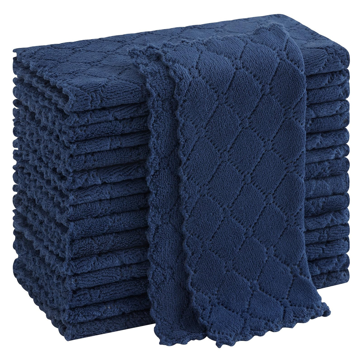 Homaxy 12 Pack Super Soft & Absorbent Dish Cloths, 10" x 10", Grass Green