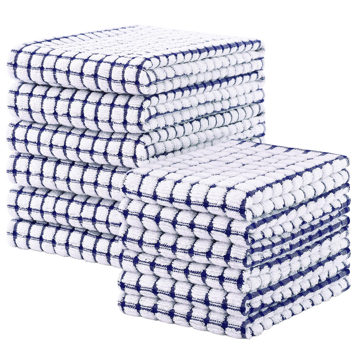 Kitinjoy 12 Pack Dishcloths and Kitchen Towels Sets, Mixed Colors
