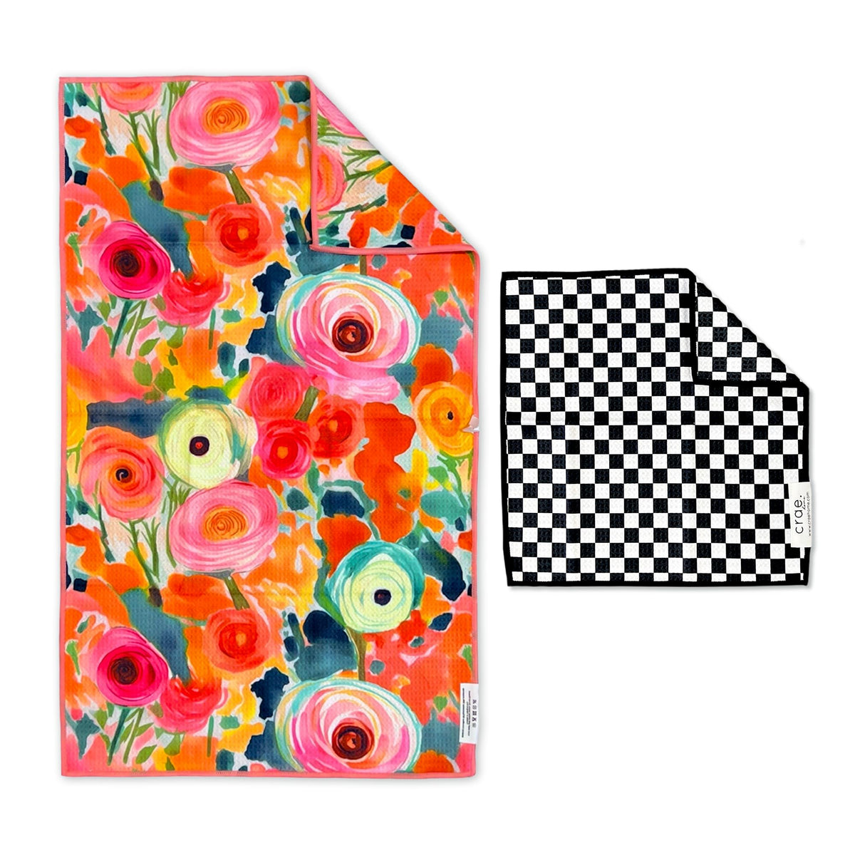 Double-Sided Microfiber Hand Towels, Waffle Kitchen Towels Set for Home Use
