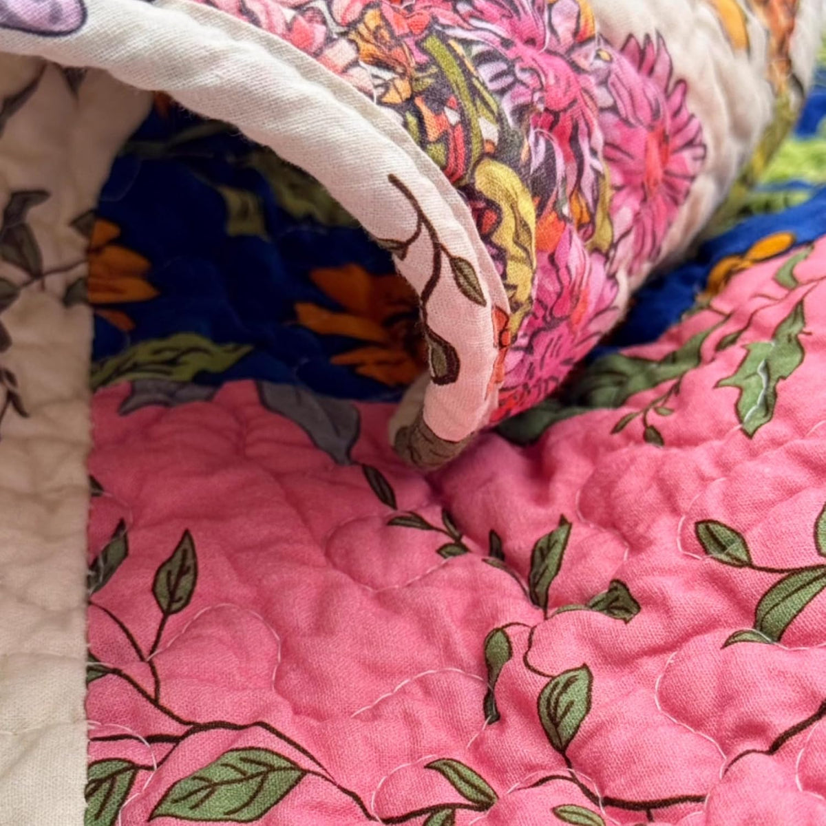 4-Piece Floral Patchwork Quilted Placemats, Original