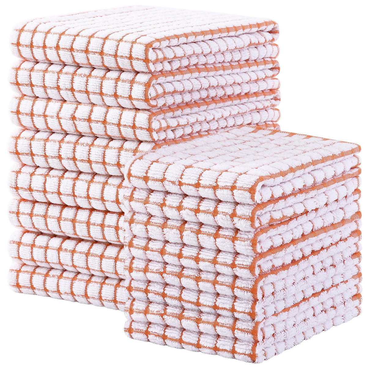 Kitinjoy 12 Pack Dishcloths and Kitchen Towels Sets, Mixed Colors