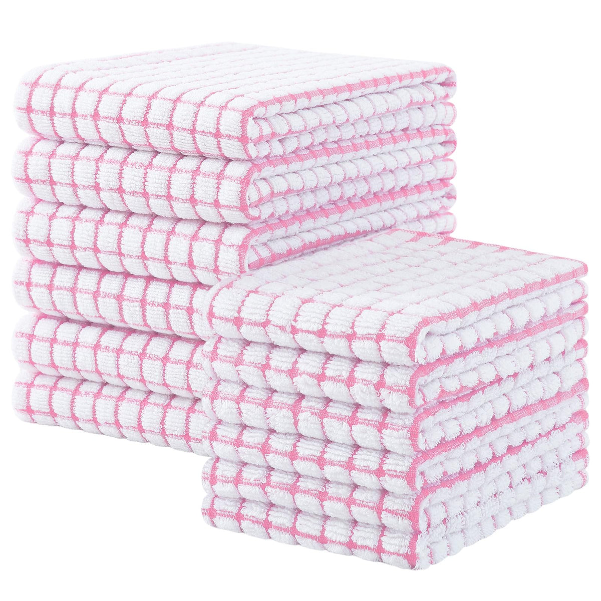 Kitinjoy 12 Pack Dishcloths and Kitchen Towels Sets, Mixed Colors