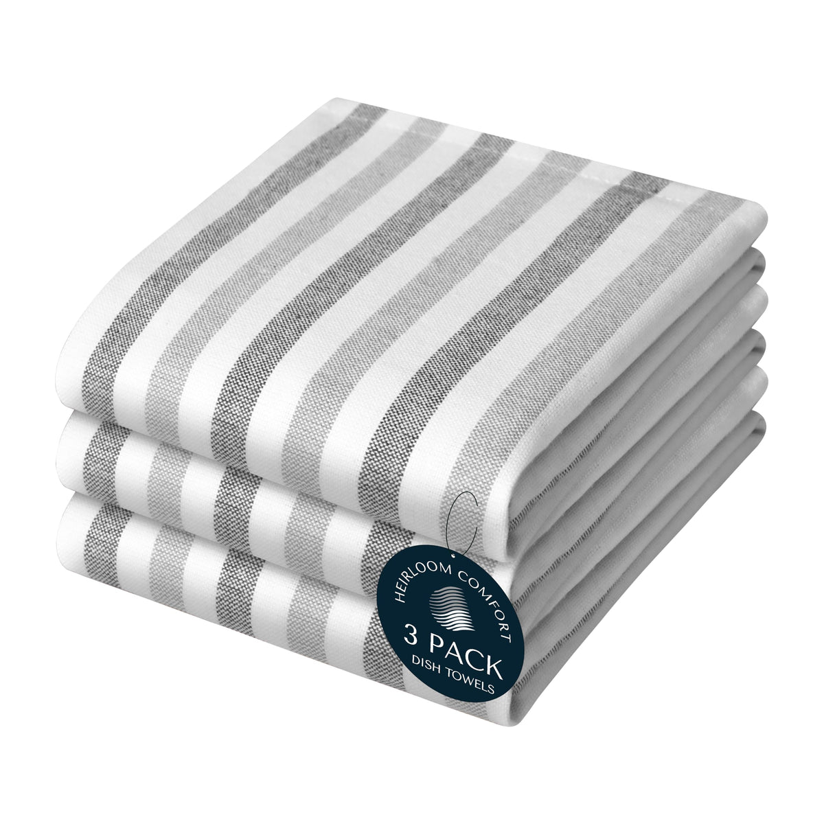 Fiesta Stripe Kitchen Towels 12 Pack, 18x26 Inch, 100% Cotton, Super Absorbent & Quick Dry, Durable Dish Towel for Drying Dishes, Machine Washable, Everyday Use, Orange & Yellow