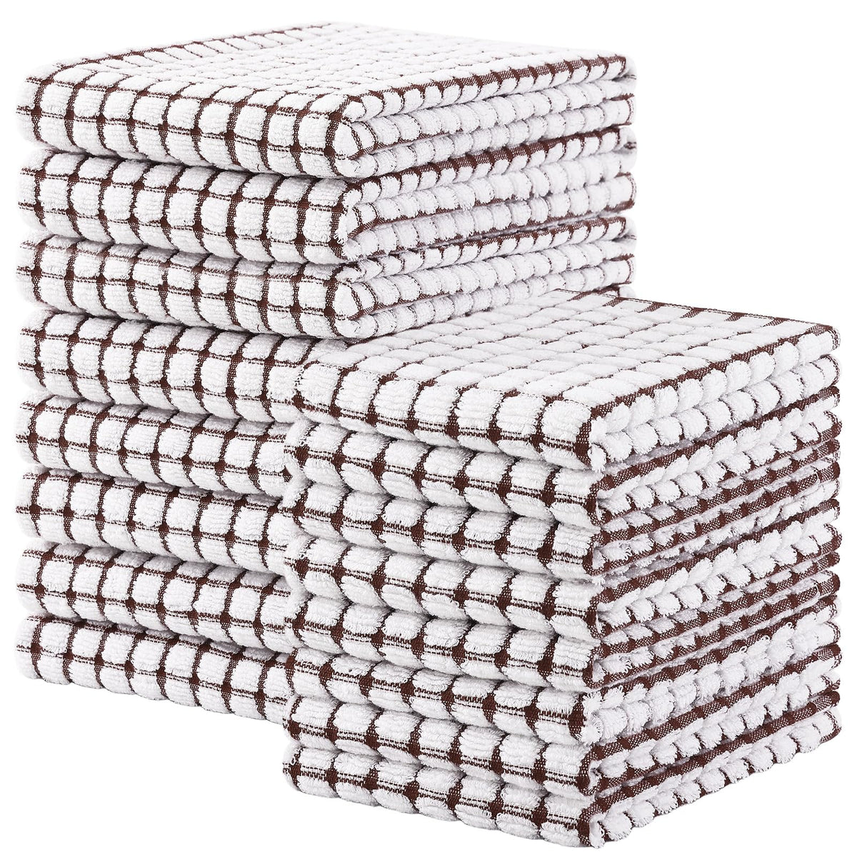 Kitinjoy 12 Pack Dishcloths and Kitchen Towels Sets, Mixed Colors